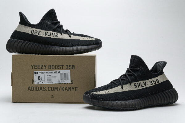 BY1604 Adidas Yeezy Boost 350 V2 Core Black-White Real Boost - Image 3